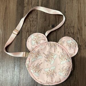 Pink Castle Print  Shoulder Bag